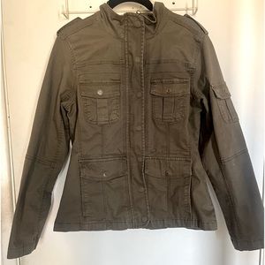 Kensie Military cargo utility Jacket Women's Green Lightweight Women's Medium